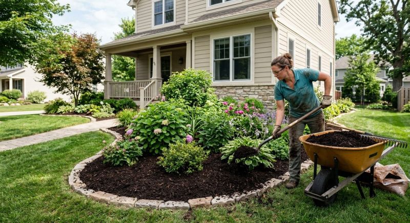 Black Mulch Installation in Ventura County, CA