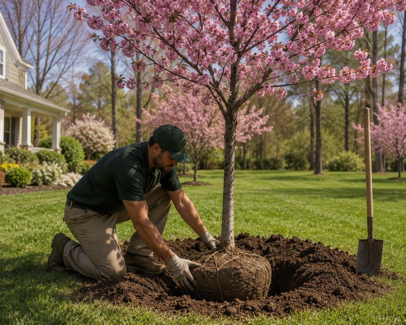 Japanese Cherry Tree Planting in Honolulu, HI